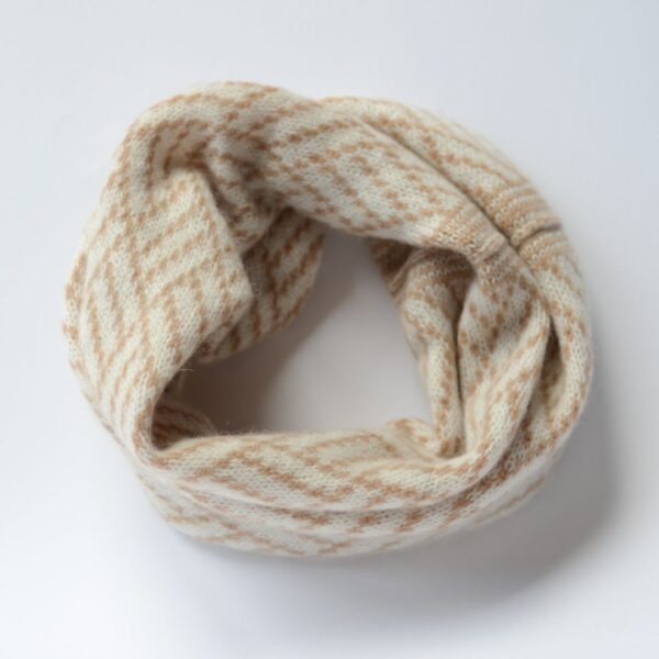 cream and beige cashmere cowl 2